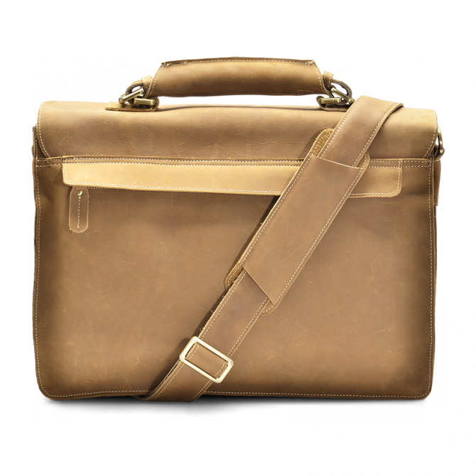 SMIDIGT LÄDER SATCHEL SAFFRAN MYKEL. - 4