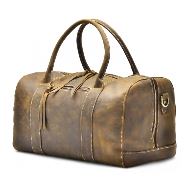 TRAVEL BAG KOMPAKT VINTAGE LÄDER CRISTEN. - 3