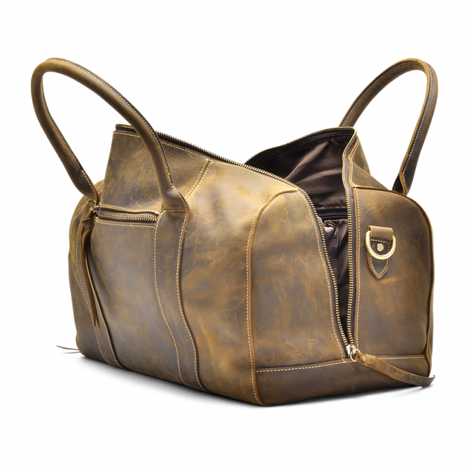 TRAVEL BAG KOMPAKT VINTAGE LÄDER CRISTEN. - 5
