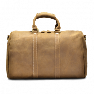 TRAVEL BAG HELGEN SMIDIGT LÄDER SAFFRAN LAKEN. - 1