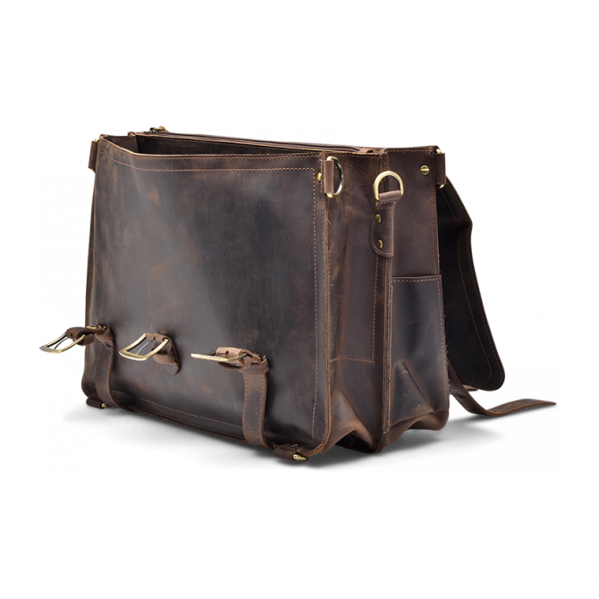 Skolan VÄSKA RESA VINTAGE LÄDER UMBRA BARNETT. - 5
