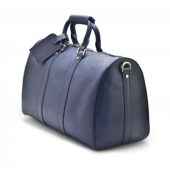 TRAVEL BAG HELGEN SMIDIGT LÄDER NATT BLÅ EIRIK. - 2