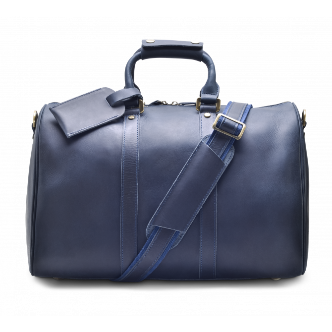 TRAVEL BAG HELGEN SMIDIGT LÄDER NATT BLÅ EIRIK. - 3