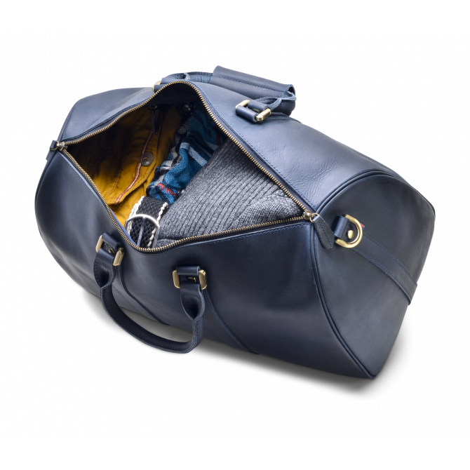 TRAVEL BAG HELGEN SMIDIGT LÄDER NATT BLÅ EIRIK. - 5